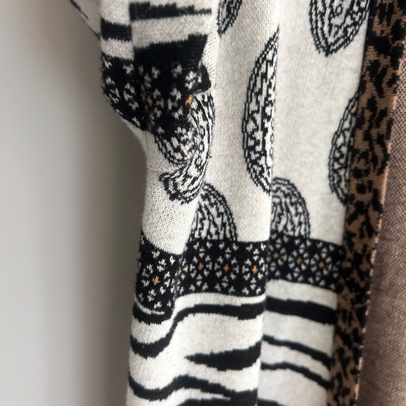 ANTHROPOLOGIE Bricolage Mixed Print Zebra Paisley Cardigan Kimono Oversized Sz S - Picture 5 of 15